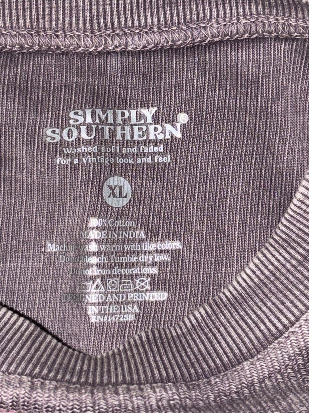 Simply Southern Gray Pullover with Pink Smiley Cowboy Graphic - Picture 2 of 3